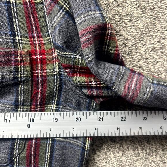 L.L. Bean Slightly Fitted Scotch Flannel Shirt Mens S Multicolor Plaid Cotton - Picture 8 of 11